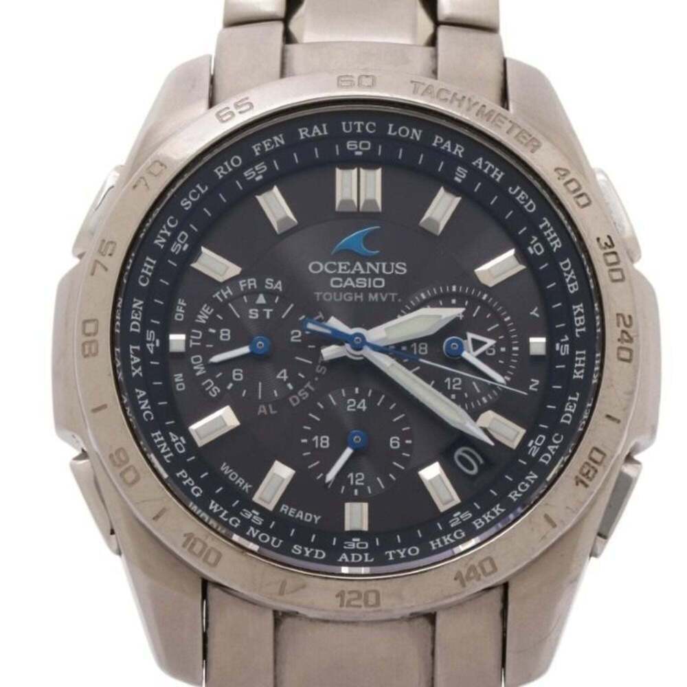 CASIO Oceanus OCW-T600-1AJF Black Silver Titanium Men's Analog Watch